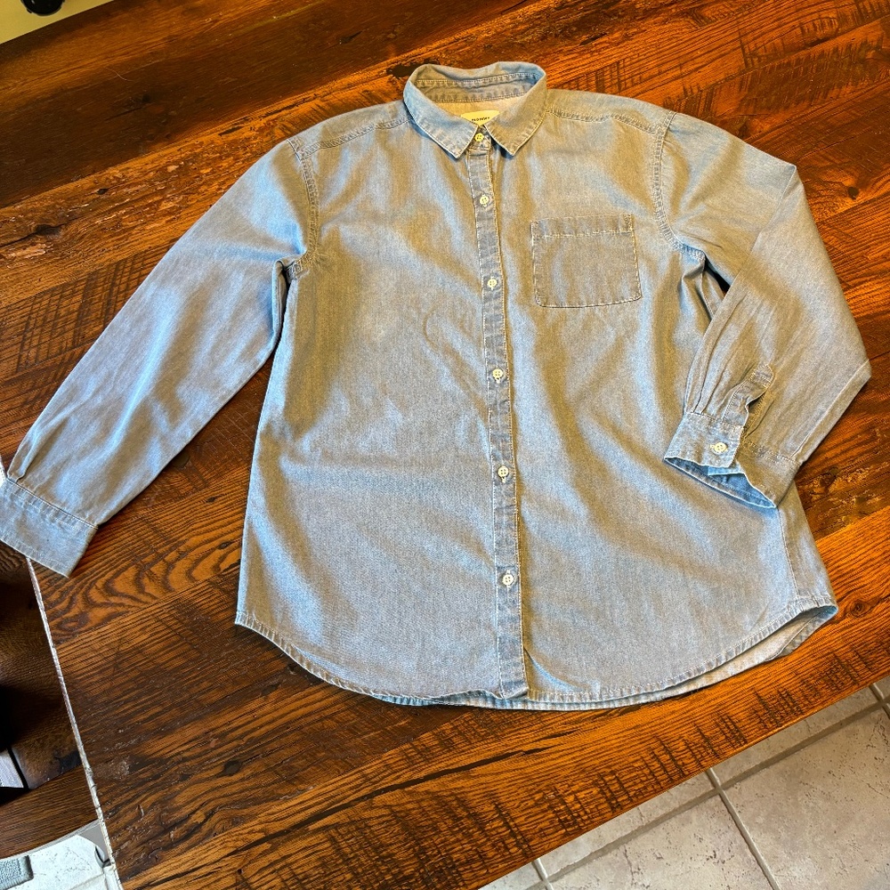 Old Navy Jean Button Down Shirt - Youth 14